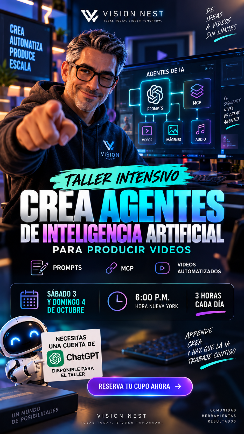 Campaña creativa de Vision Nest para producción con inteligencia artificial